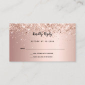 誕生日バラ金ゴールドパーティーRSVP エンクロージャーカード (正面)