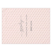 誕生日バラ金ゴールドピンクグリッターパターンモノグラム テーブルクロス (正面(横))