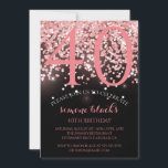 誕生日バラ金ゴールドピンクグリッターglam 40th birthday 招待状<br><div class="desc">40エレガント歳（または任意の年齢）の誕生日。バラ金ゴールドとピンクのスターダストグリッターの背景。バラ飾金ゴールド、ピンクフェイクのグリッターはキラキラと。名前、年齢30歳、パーティー詳細をカスタマイズして追加する。名前は手書入力されたスタイルスクリプトでは、あなたのニーズに従って年齢を含む招待のすべての詳細をパーソナライズする</div>