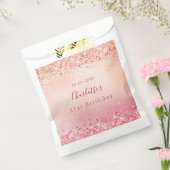 誕生日バラ金ゴールドピンク フェイバーバッグ (封をした状態)