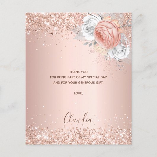 誕生日バラ金ゴールドフローラ予算ありがとうご注意 チラシ (裏面)