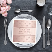 誕生日バラ金ゴールドモノグラムイニシャル名 スタンダードカクテルナプキン