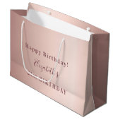 誕生日バラ金ゴールドモノグラム最小モダン主義者 ラージペーパーバッグ (正面アングル)