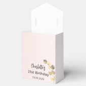 誕生日バラ金ゴールドユーカリグリッター感謝していユー フェイバーボックス (オープン)