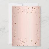 誕生日バラ金ゴールド山羊座星団 招待状 (裏面)