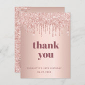 誕生日バラ金ゴールド感謝していグリッターyou ポストカード (正面/裏面)