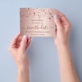 誕生日バラ金ゴールド星の予算の保存日付 チラシ (手)