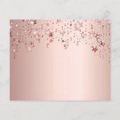 誕生日バラ金ゴールド星の予算の保存日付 チラシ (裏面)