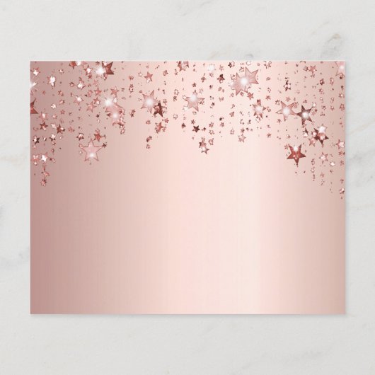 誕生日バラ金ゴールド星の予算の保存日付 チラシ (裏面)