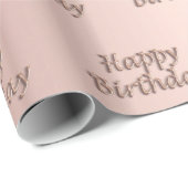 誕生日バラ金ゴールド滴下 ラッピングペーパー (ロールコーナー)