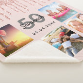 誕生日バラ金ゴールド赤面グリッター写真 シェルパブランケット (3/4)