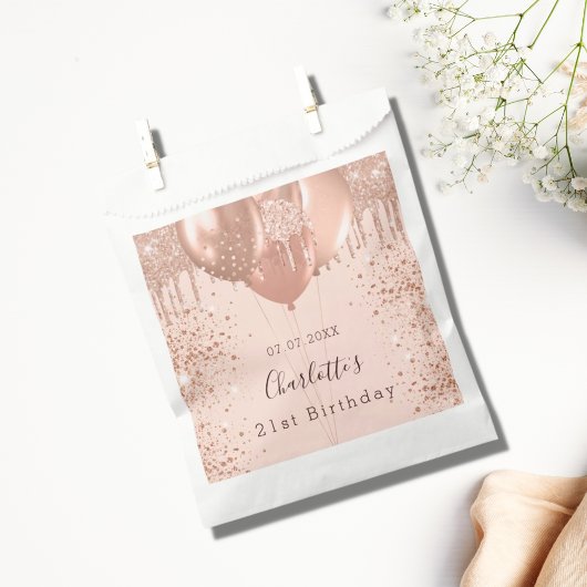 誕生日バラ金ゴールド赤面ピンク フェイバーバッグ