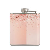 誕生日バラ金ゴールド赤面フォトコラージュの友だち フラスク (裏面)