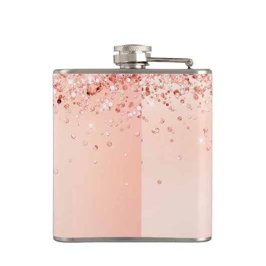 誕生日バラ金ゴールド赤面フォトコラージュの友だち フラスク (裏面)