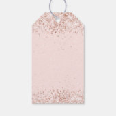 誕生日バラ金ゴールド赤面仮装マスクパーティー ギフトタグ (裏面)