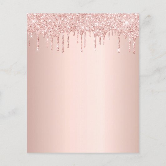 誕生日バラ金ゴールド2人の予算招待 チラシ (裏面)