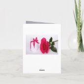 誕生日バラ金ゴールド サンキューカード (裏面)