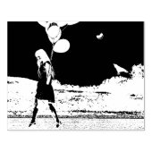 誕生日バルーンとレイベン ラバースタンプ (インプリント)