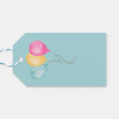 誕生日バルーンと星オンブルー ギフトタグ (裏面横)