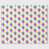 誕生日バルーンと紙吹雪 ラッピングペーパー (フラット)