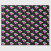 誕生日バルーンと紙吹雪 ラッピングペーパー (フラット)