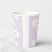 誕生日バルーンのカスタマイズ可能な紙カップ薄紫 紙コップ (左)