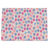 誕生日バルーンのパターン ラージペーパーバッグ (正面)