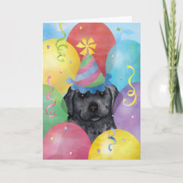 誕生日バルーンのブラックラボ カード
