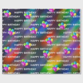 誕生日バルーンの抽象芸術 ラッピングペーパー (フラット)