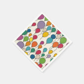 誕生日バルーンの水彩 スタンダードカクテルナプキン (角)