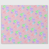 誕生日バルーンの水玉模様ラップ紙 ラッピングペーパー (フラット)