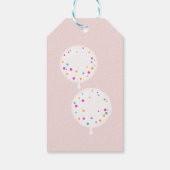 誕生日バルーンカスタマイズ可能なギフトラベルピンク ギフトタグ (裏面)