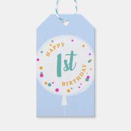誕生日バルーンカスタマイズ可能なギフトラベルブルー ギフトタグ