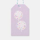 誕生日バルーンカスタマイズ可能なギフトラベル薄紫 ギフトタグ (裏面)