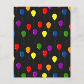 誕生日バルーンカラフルスクラップブック紙 (正面)