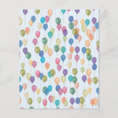 誕生日バルーンカラフルスクラップブック紙 (正面)