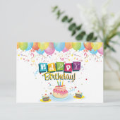 誕生日バルーンカード カード (スタンド正面)