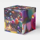 誕生日バルーンギフトボックス – キューブ形状 フェイバーボックス (裏面サイド)