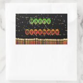 誕生日バルーンシール 長方形シール (バッグ)