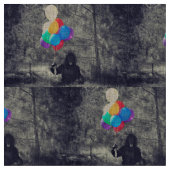 誕生日バルーンテープ生地 ファブリック (クローズアップ)