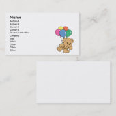 誕生日バルーンバンチテディベア 名刺 (正面/裏面)