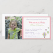 誕生日バルーンパーティの招待状 (正面/裏面)