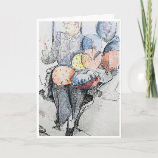 誕生日バルーンパーティーカード カード (正面)