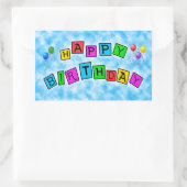 誕生日バルーンパーティー運命の運命 長方形シール (バッグ)