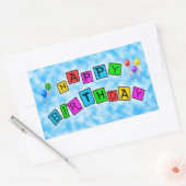 誕生日バルーンパーティー運命の運命 長方形シール (封筒)