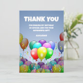 誕生日バルーンパーティー サンキューカード (スタンド正面)