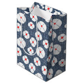 誕生日バルーンフローラデニム中抱き枕 ミディアムペーパーバッグ (裏面アングル)