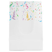 誕生日バルーン付きパーティー熊 ミディアムペーパーバッグ (裏面)