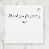 誕生日バルーン付き可愛いハリネズミ、カスタマイズ可能 フェイバータグ (裏面)