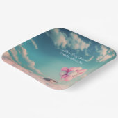 誕生日バルーン付き可愛いハリネズミ、カスタマイズ可能 ペーパープレート (傾斜あり)